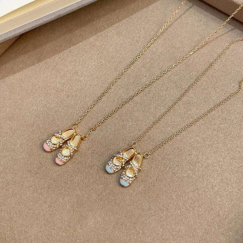 1Pc BALLERINA Slippers Ballet Dance Shoes Pendant Necklace Jewelry Best Friends Teacher Dancing r Birthday Gift New H260312