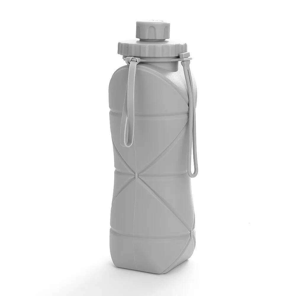 Silicone water cup, large capacity, portable for outdoor travel, sports kettle, heat-resistant, creative folding cup Z260314