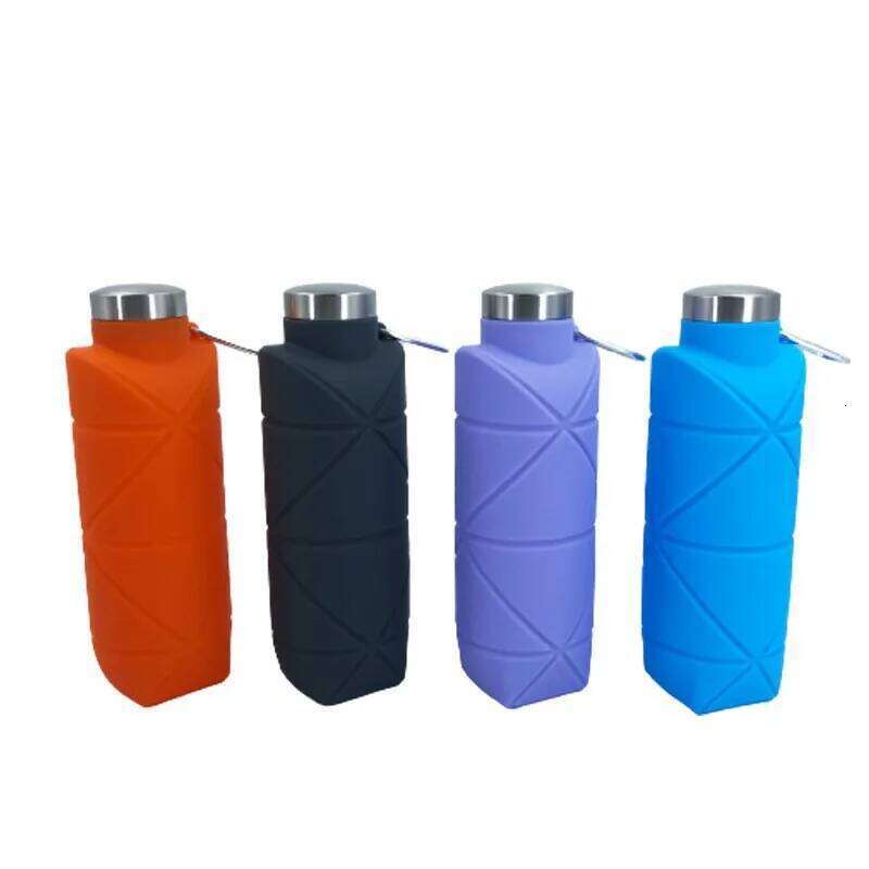 700ml Collapsible Reusable Silicone Water Bottle, Portable Leak-proof Mug for Outdoor Camping Hiking Gym Yoga Fitness Sport Z260314