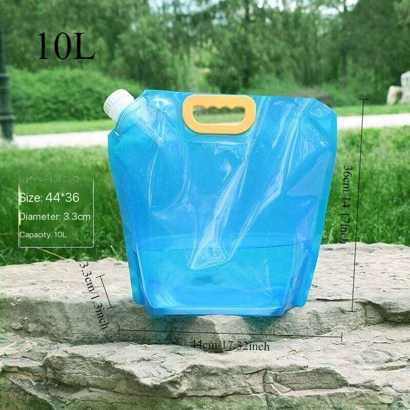 1PC Foldable Portable Storage Bag - Thickened Large Capacity Hiking Camping Water Pouch with Handle & Drinking Spout Z260314