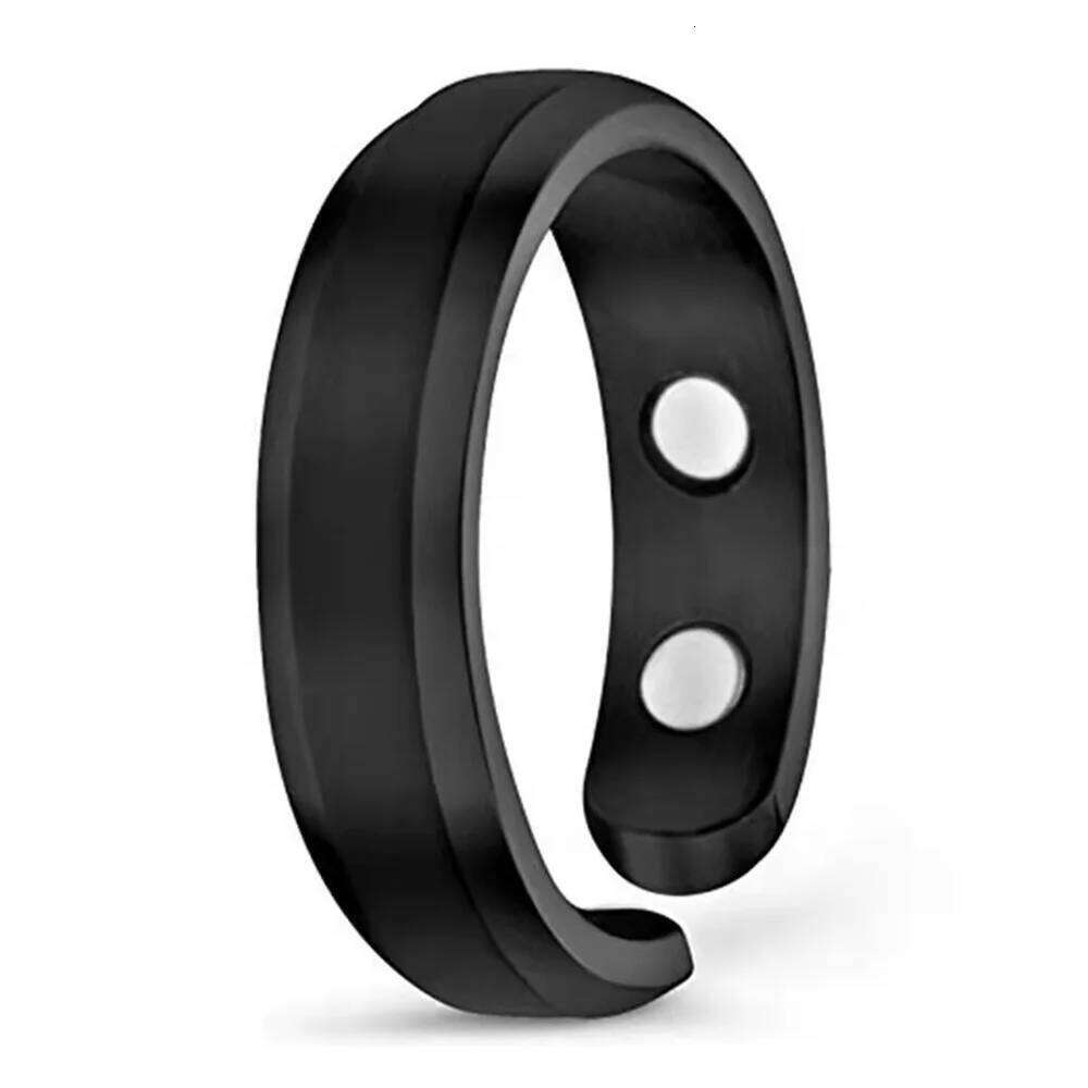 Trendy Magnetic Therapy Ring Women Men's Slimming Lymphatic Detox Magnet Open Finger Rings Anti Snore Health Care Gift Jewelry H260312
