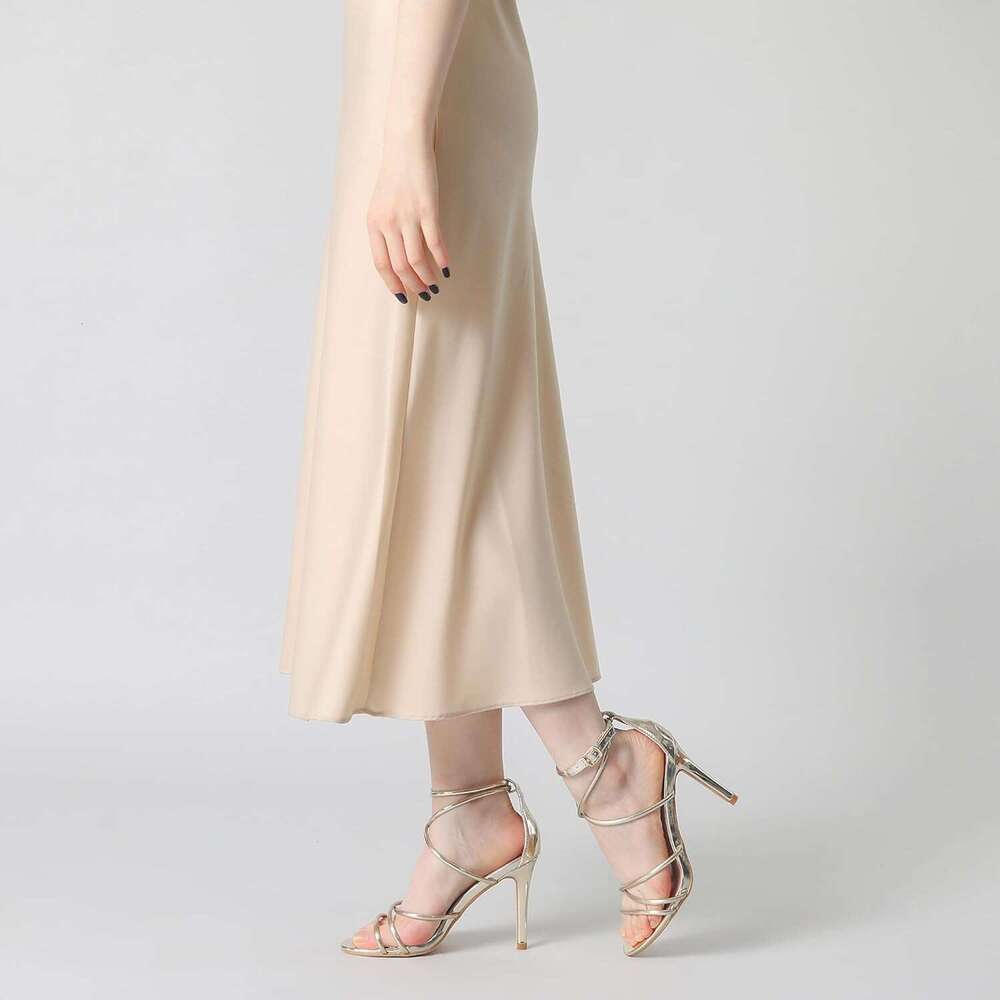 Crisscross Strappy Open Toe Stiletto Heel Sandals For Women MOJIDASHU