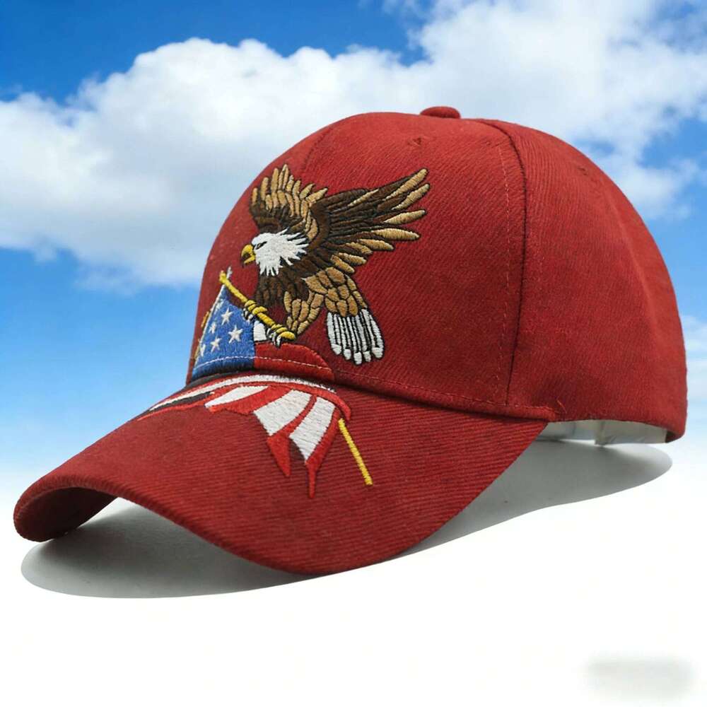Hot Sale USA Flag Eagle Embroidery Baseball Cap Women Fashion Casual Sun UV Protection Outdoor Travel Visor Hat Z260314