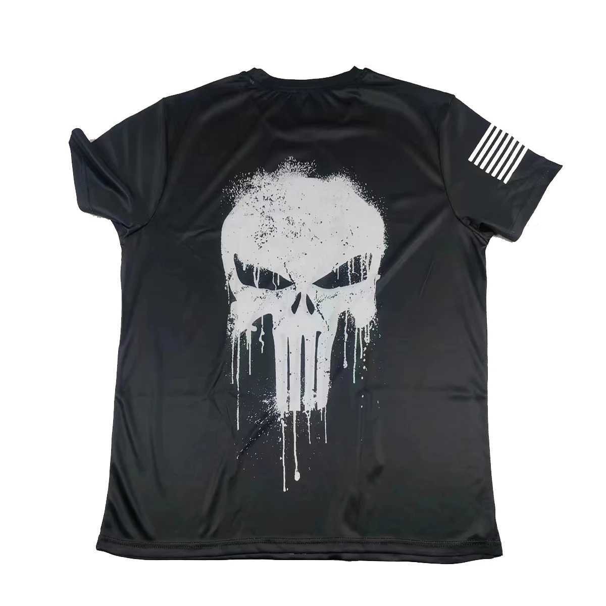Summer New Trend Best-selling Skeleton Personalized Men T-shirt Daily Outdoor Sports Quick-drying Breathable Street Short-sleeve D260313