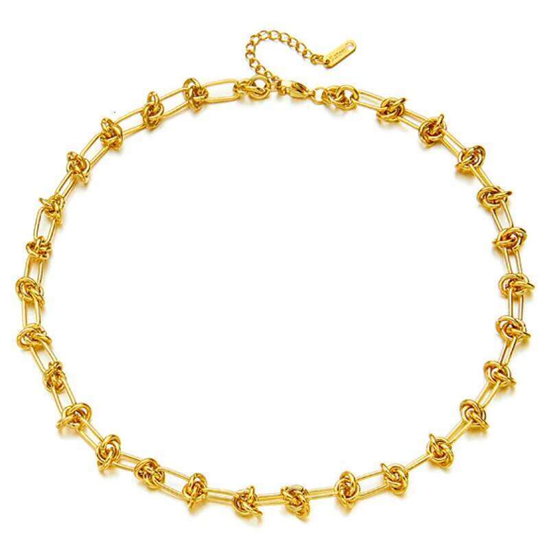 PANGJERY 316L Stainless Steel Entangled Lines Necklace For Women Classic Hip Hop Clavicle Chain Party Jewelry Gifts Wholesale H260312