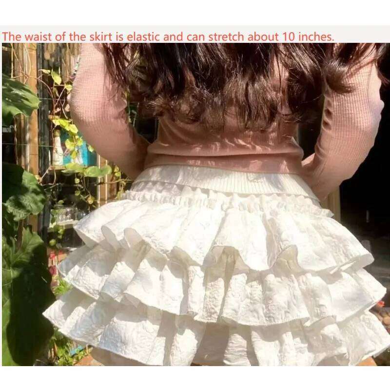 New Y2K Sweet Girl's Lolita Pumpkin Shorts Kawaii Doll Ballet-Etyle Tiered Elegant Lady's Princess Mini Puff Skirt Z260314