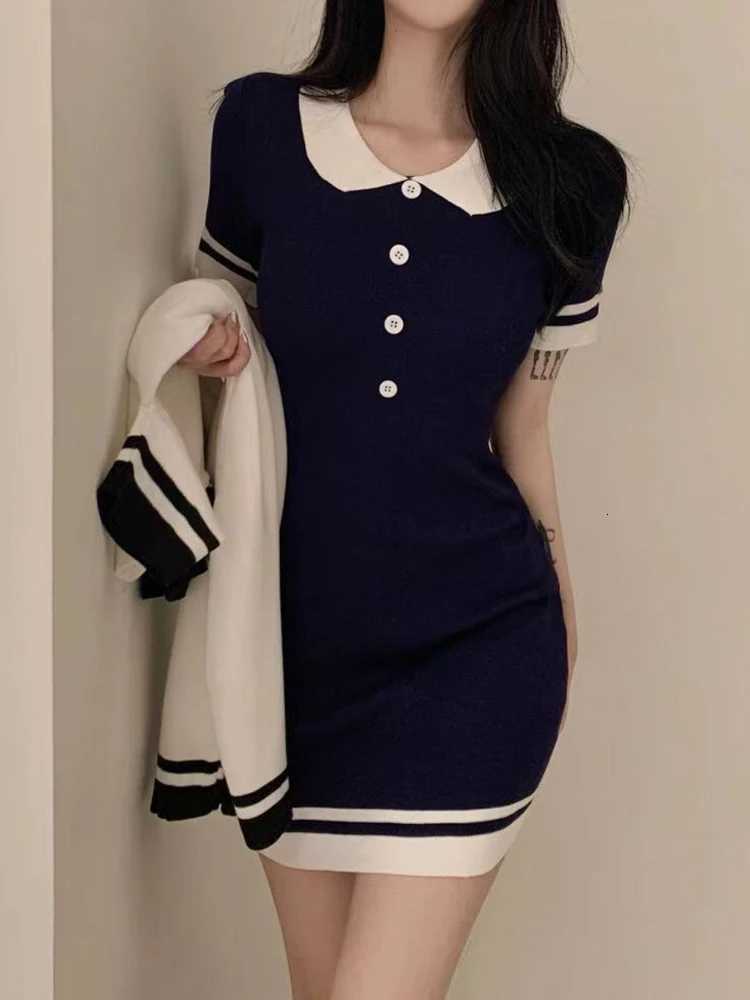 Simple Ele A-Line Dr Womens Faion Youthful College Sle Pleated High Waist Slimming ort Skirt Bodycon DrT260314