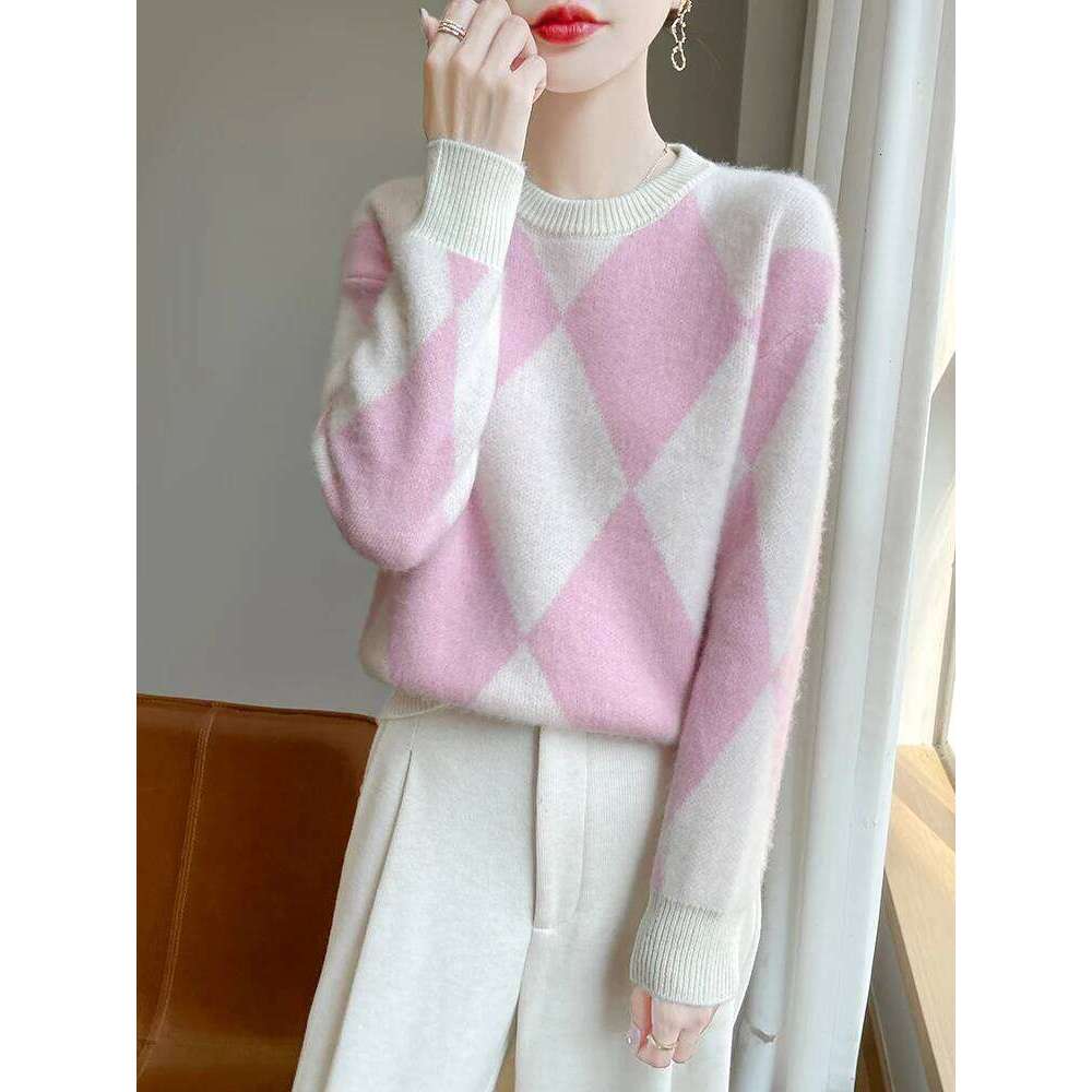 New Fashion Woman 100% Merino Wool Sweater Elegant Autumn Winter Female Knitted Pullover Long Sleeve Clothing Tops Ladies Jumper Z260313