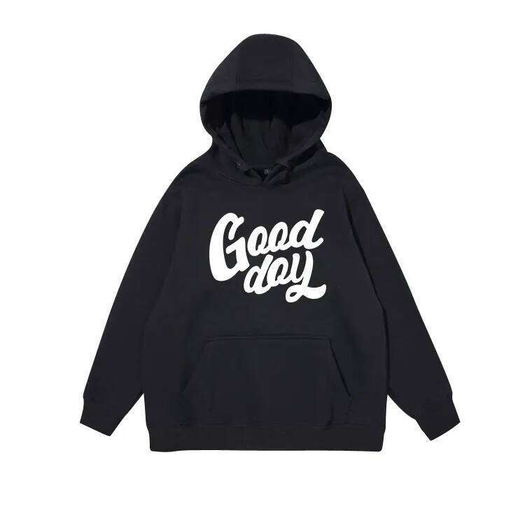 Red Fce-Lined Oversized Hoodie Street Sle Men's Faion Spring Autumn Winter Cotton Long Sve Sweatirt Zheng Yoon Ho Z260314
