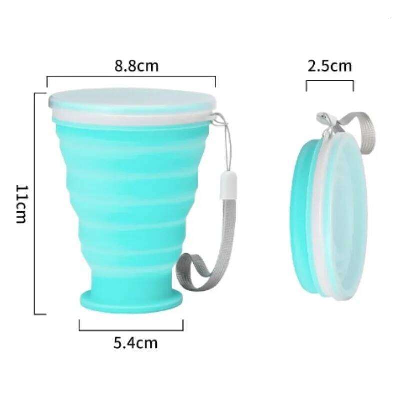 1 PC 300ml Silicone Folding Portable Travel Outdoor Sports Foldable Coffee Mug Camping Tea Cup Waterbottle Z260314