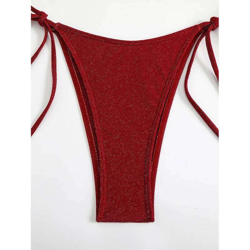 FASKO red triangle style two-piece sexy suit bikini 2025 new beach series swimsuit hot sale Y260303