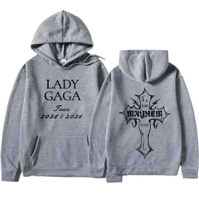 The MAYHEM Ball Tour 2025 Hooded Lady Gaga Singer Graphic Tide Pullover Fashion Fall/Winter Cotton Pop Sweatshirt Z260314