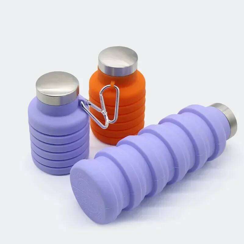 Collapsible Silicone Water Bottle 500ml BPA Free Portable Telescopic Cup for Outdoor Travel Sport Gym Camping Hiking Accessories Z260314