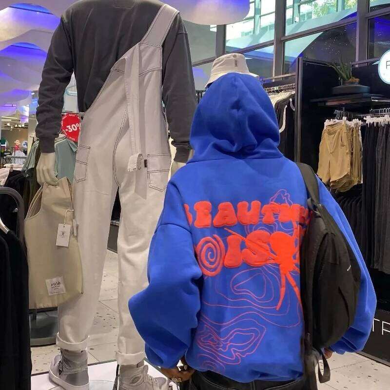 European and American cross-border new hoodie unisex letter printed personalized high street hip-hop style hooded sweatshirt top Z260314