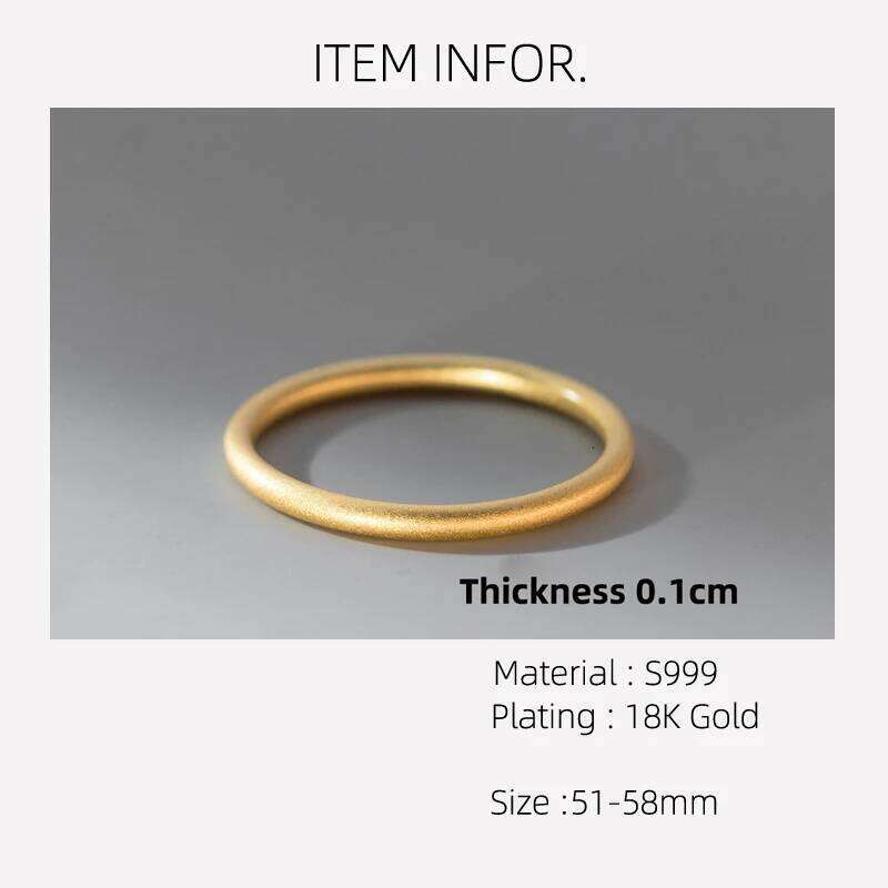 La Monada CN Size 51-58mm Frosting 999 Pure Silver Rings For Simple Design Special Plain Shine Women Ring Girls Round H260312