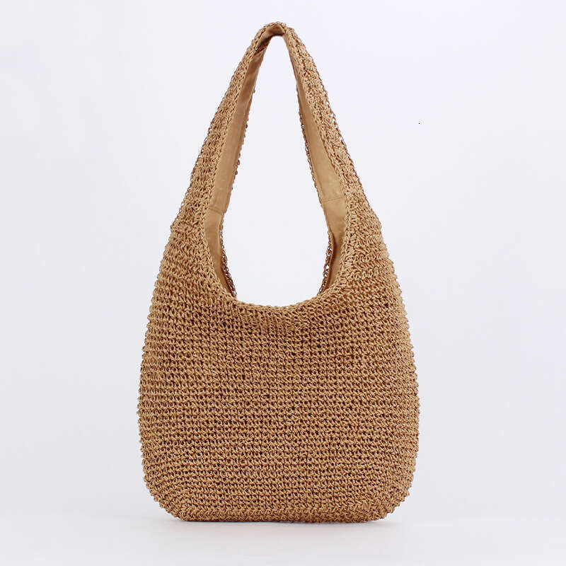 One-Piece Dropshipping European And American Single Shoulder Woven Mori Style Handmade Crochet Casual Large Capacity Beach Women's Bag