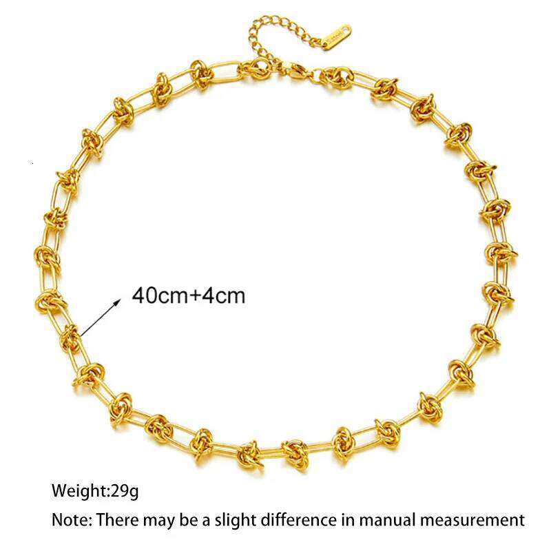 PANGJERY 316L Stainless Steel Entangled Lines Necklace For Women Classic Hip Hop Clavicle Chain Party Jewelry Gifts Wholesale H260312