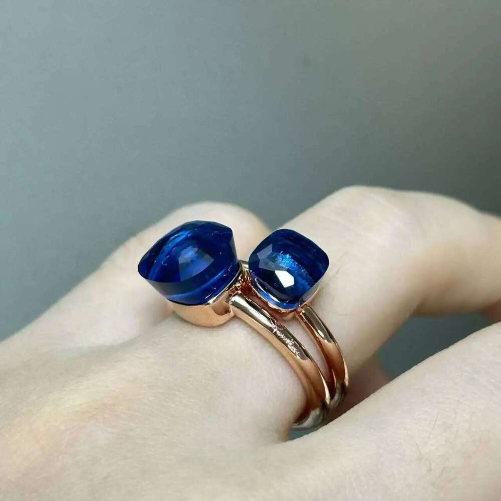 10.6mm/Classic and Petite Nudo Set for Women Prime Style Ring Copper Coloful Cyrstal Fashion Jewelry Gift Vanlentine's Day H260312