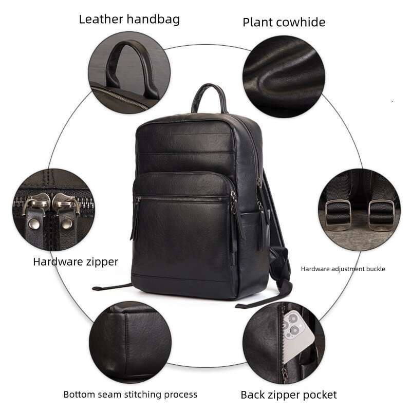 Luxury Shoulder Bags Totes Hobo New Top Layer Cowhide For Men Business Commuter Large Capacity Laptop Bag Fashionable Casual Travel Backpack SENYY