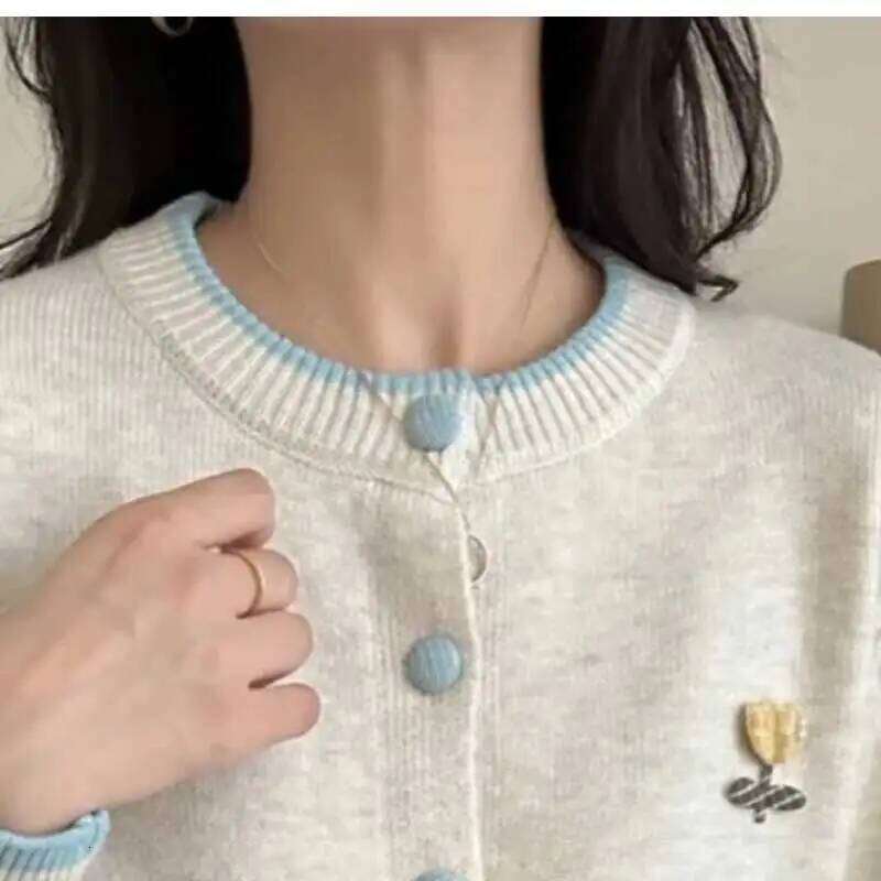 Women Clothing Autumn Winter Fashion Simplicity Button Solid Color Knitting Female All-match Fashionable Loose Sweater Cardigan Z260313