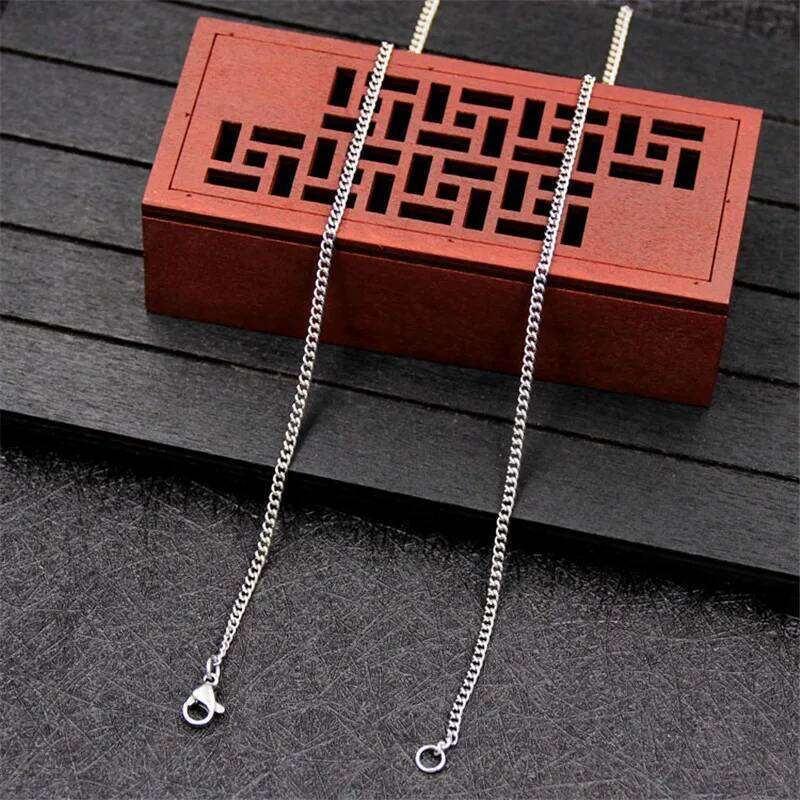 Wholesale Price Width 1.9/2.3MM Stainless Steel Side Chain Necklace Fit Pendant Fashion Gift Jewelry For Men and Women 45-60CM H260312