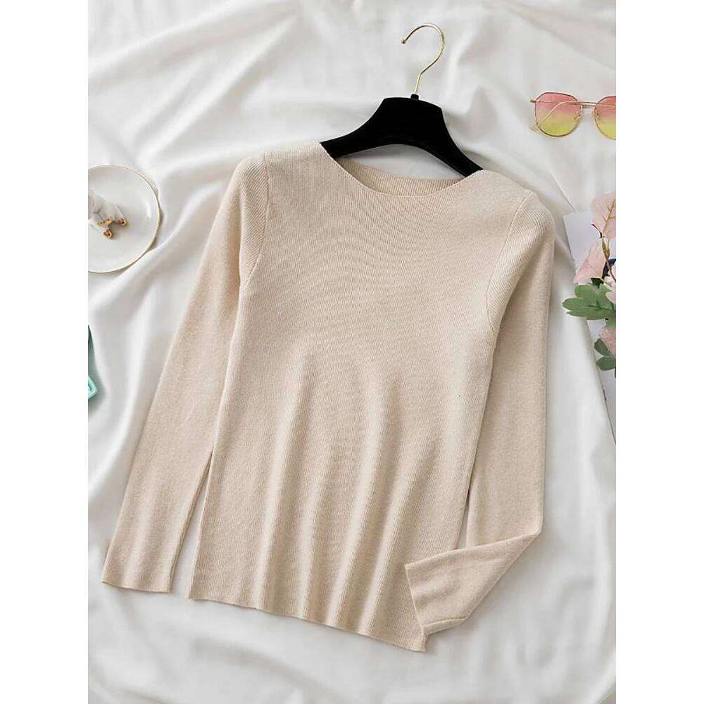 Women Sweaters Slim Knitted Pullovers High Quality Simplicity Warm Sweater Female O-neck Basic Solid Casual Top Z260314