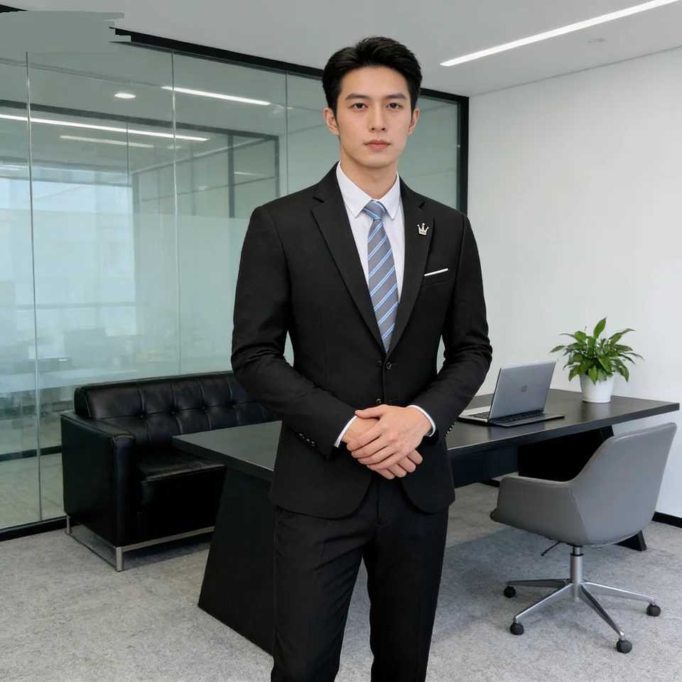 Elegant Mens Formal Suits with Xale Lapel Special Clothes for Parties Black Brown Suit Handsome Male Jacket of M260313