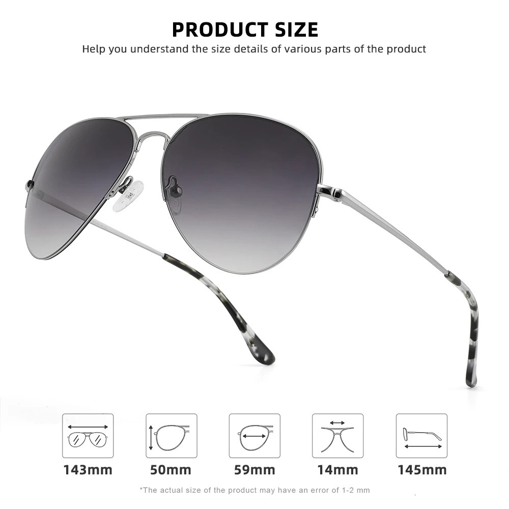 2025 Polarized Sunglasses Men Metal Frame UV400 Unisex Fashion Sunglasses Male Solar Glasses Ladies 260312