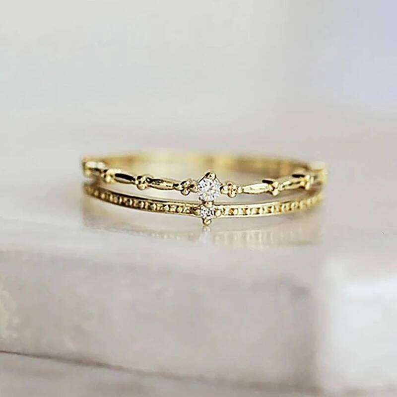 Huitan Fashion Wedding Band Eternity Rings Female Delicate Bright Cubic Zirconia Finger Accessories Women Engagement Jewelry H260312