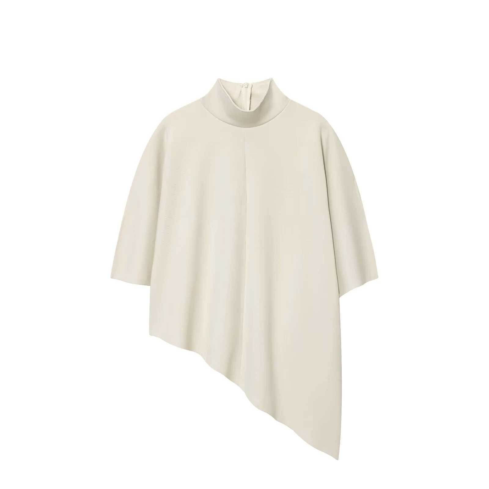 European and American 2025 Winter New Womens Wear Double sided Cloth Asymmetric Cape Coat Straight leg Pants Set M260313