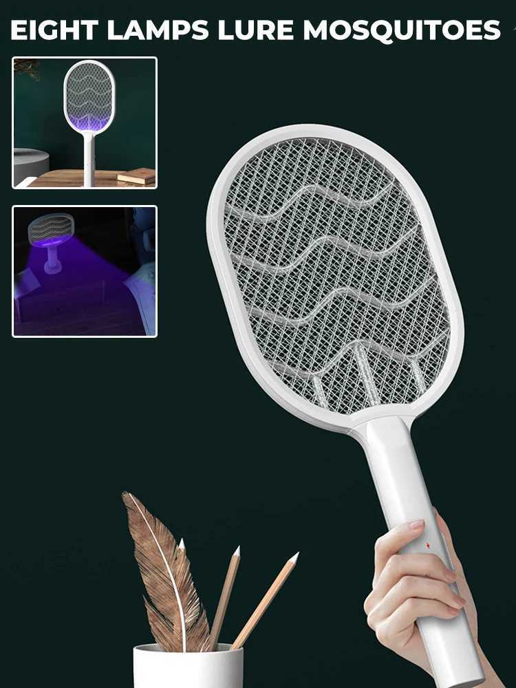 Household Electric Mosquito Swatter USB Rechargeable Mosquito Trap Powerful Mosquito Lamp H260313