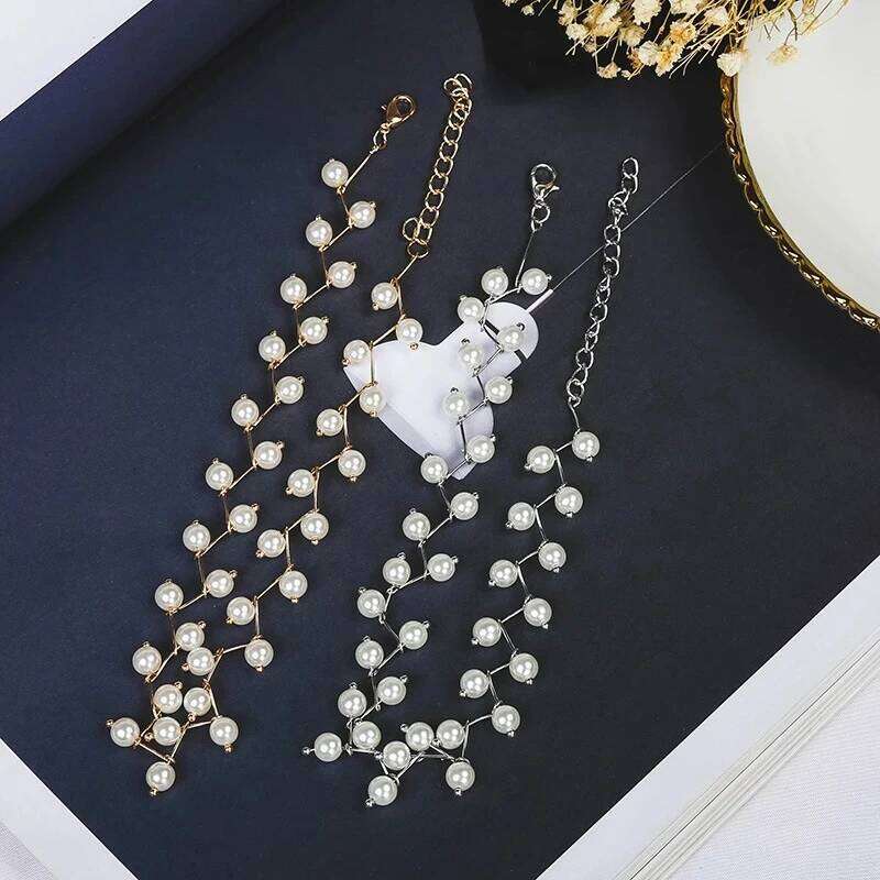 Fashion Imitation Choker Fairy Women Necklaces Korean New Pearl Pendants Collar Trend Jewelry Party Neck Decoration H260312