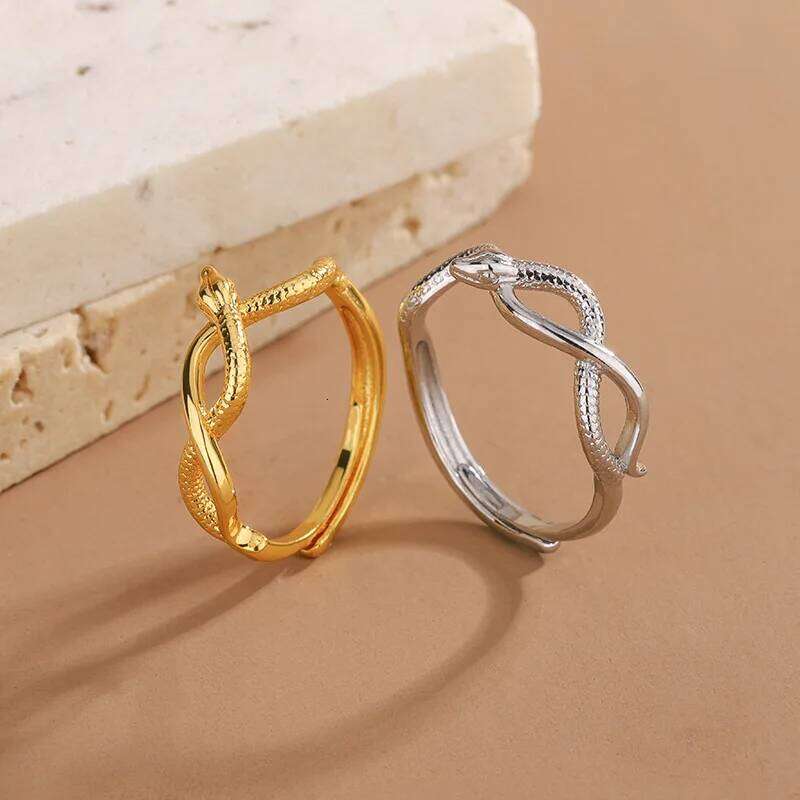 Sterling Silver Snake Wrap Dresses Engagement Rings For Women Couple Quality Jewelry Accessories Argent 925 H260312