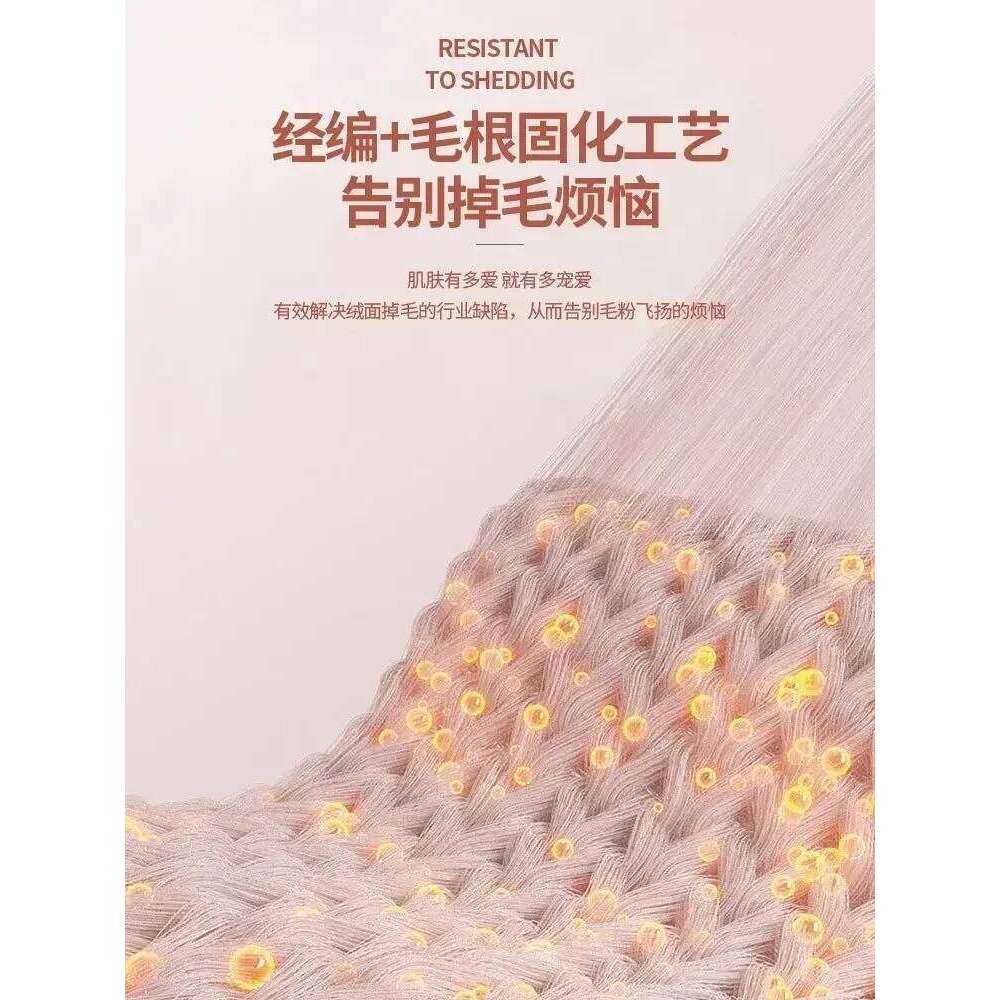 Four Piece Light Pink Honeycomb Plush Bed Duvet Cover Set Winter Milk Velvet Beds Sheet Skirt 3-Piece Home Furnishing Decoration H260312 - view 5