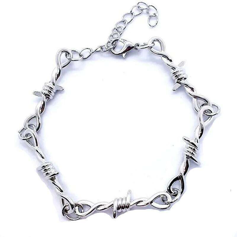 Punk Retro Spiked Metal Knot Chain Small Thorn Necklace For Men and Women Cool Hip-hop Fashion Jewelry Gifts H260312