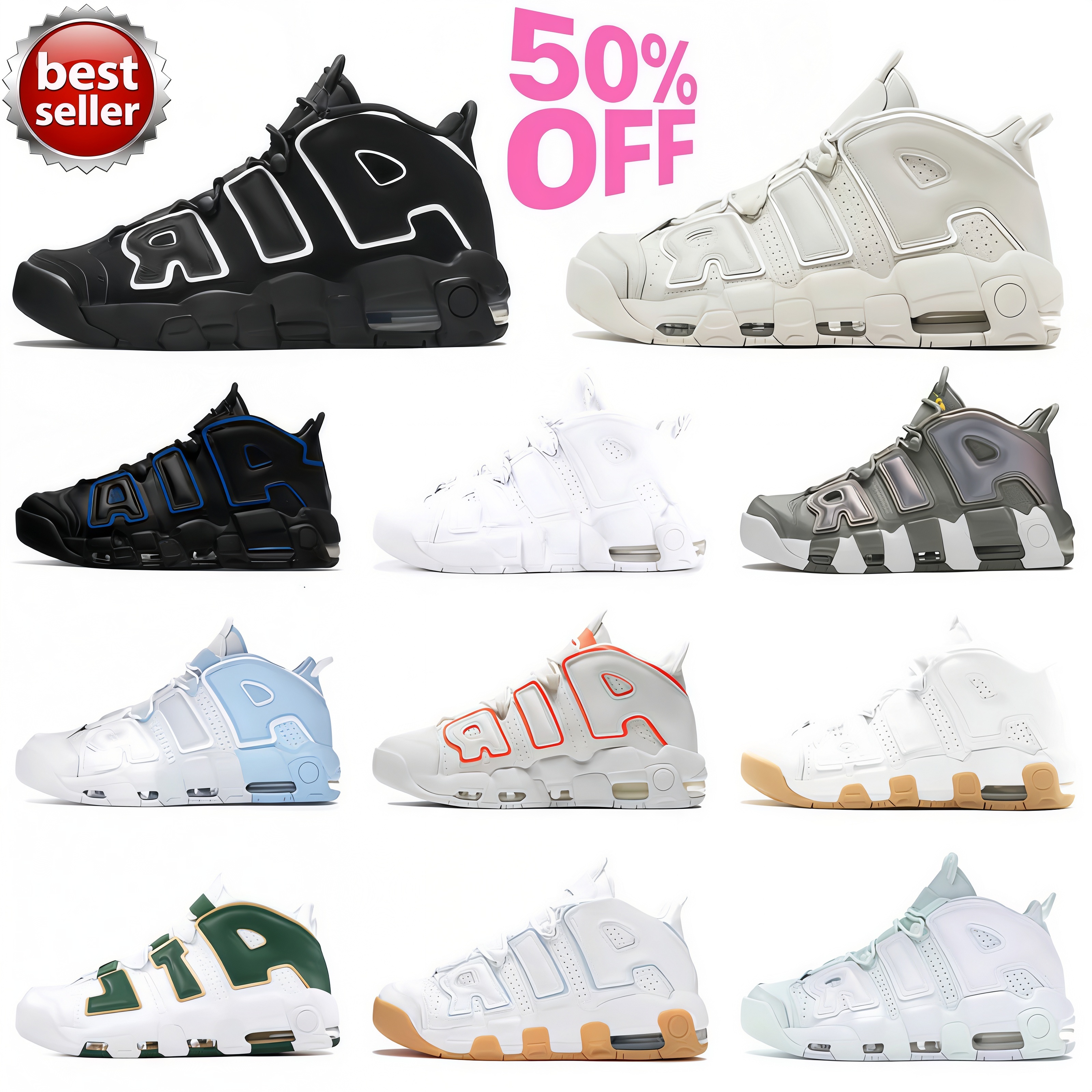 96 Basketball Trainers Shoes Classic Men OG 96s Black White Royal Action Grape UptemPos Light Aqua Outdoor Orange Tennis MorE Green Barley Designer Jogging Sneakers