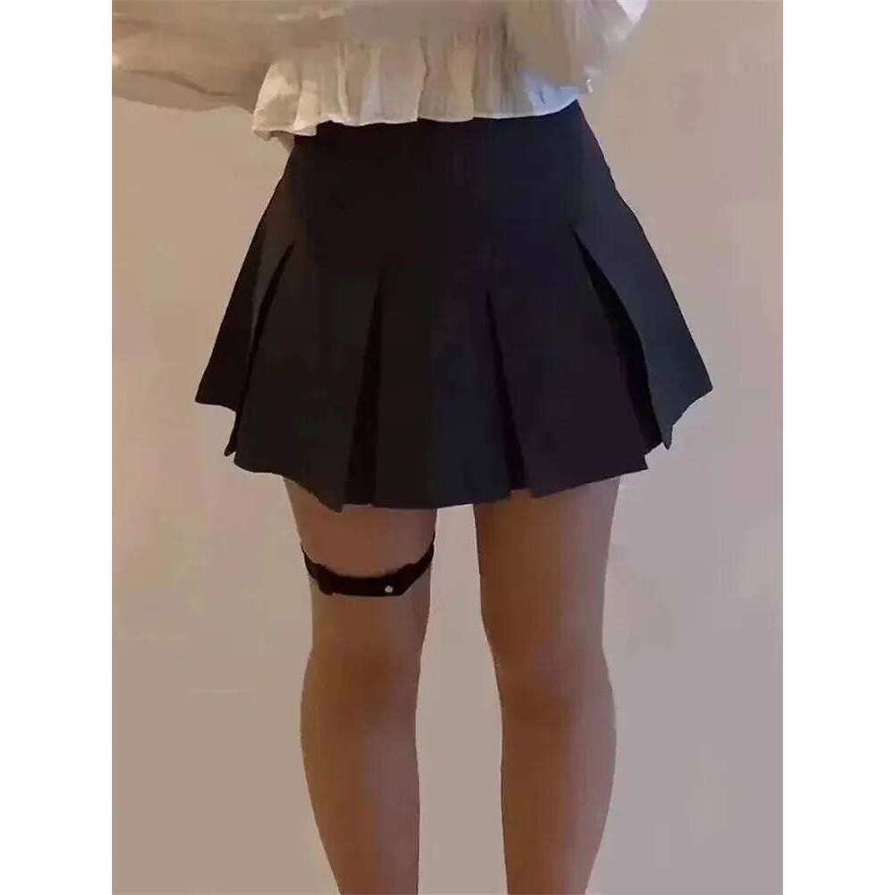 Vintage Gray Pleated Skirt Women Kawaii High Waist Mini Skirts Korean Fashion School Uniform Harajuku Streetwear Spring Z260314