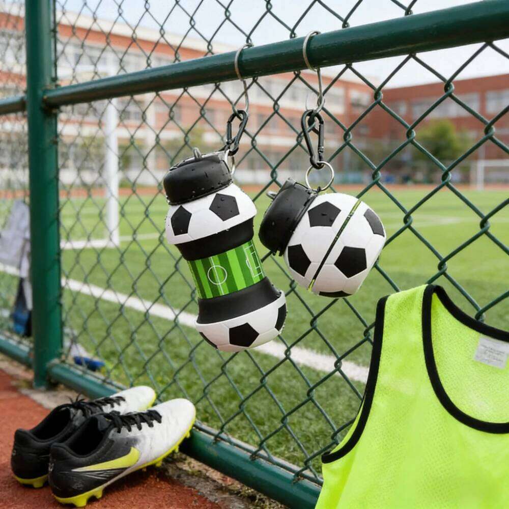 2026 Fold Cups Mug Outdoor Sports Football Basketball Baseball Tennis School Leakproof Portable Kids Water Bottle Z260313