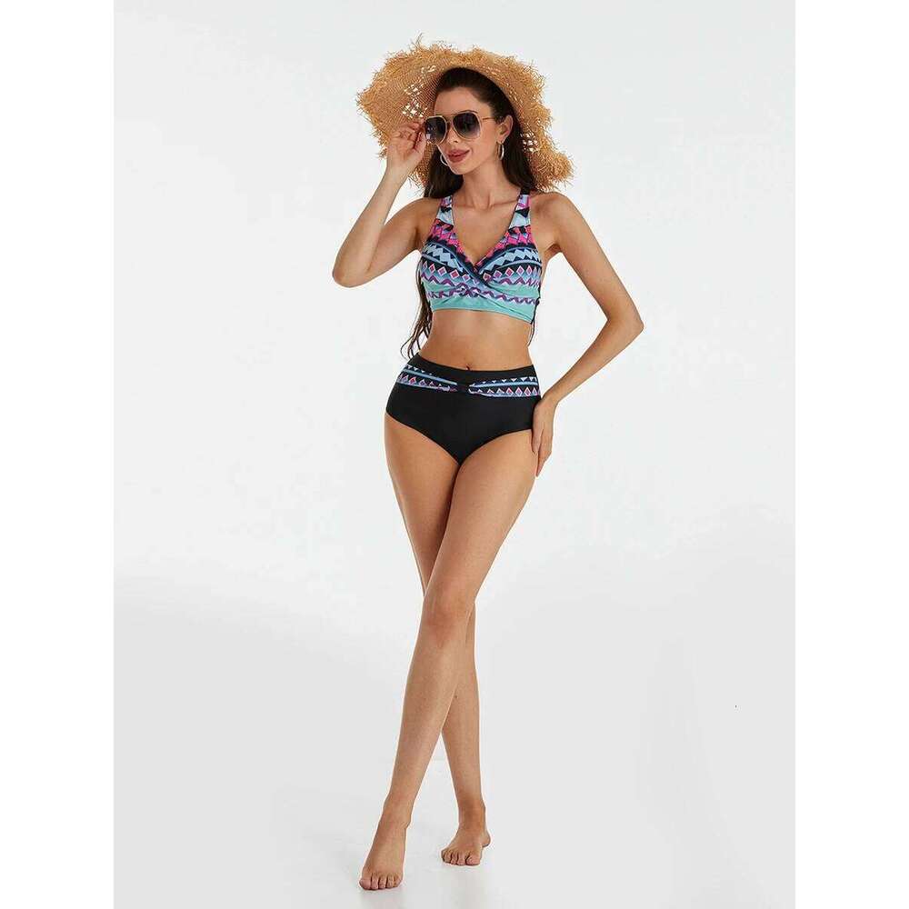 Women s Ethnic Style 2 Piece Bikini Swimsuit Set with Padded Bra and Thong Bottoms in Vibrant Patterns for Beachwear Y260303