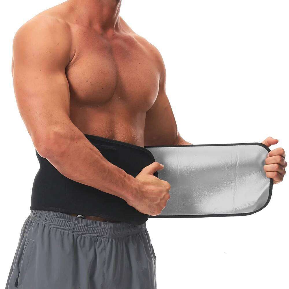 Men Sauna Sweat Belt Fat Burning Body Shaper Bodybuilding Waist Slimming Girdles Workout Weight Loss Corsets Shapewear 26Y0313