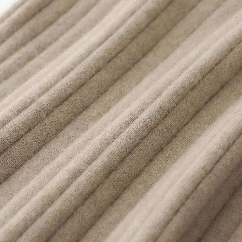 Autumn Winter Women's Long-sleeved 100% Merino Wool Soft Round Neck Cashmere Sweater Dress Temperament Fishtail Skirt Z260314