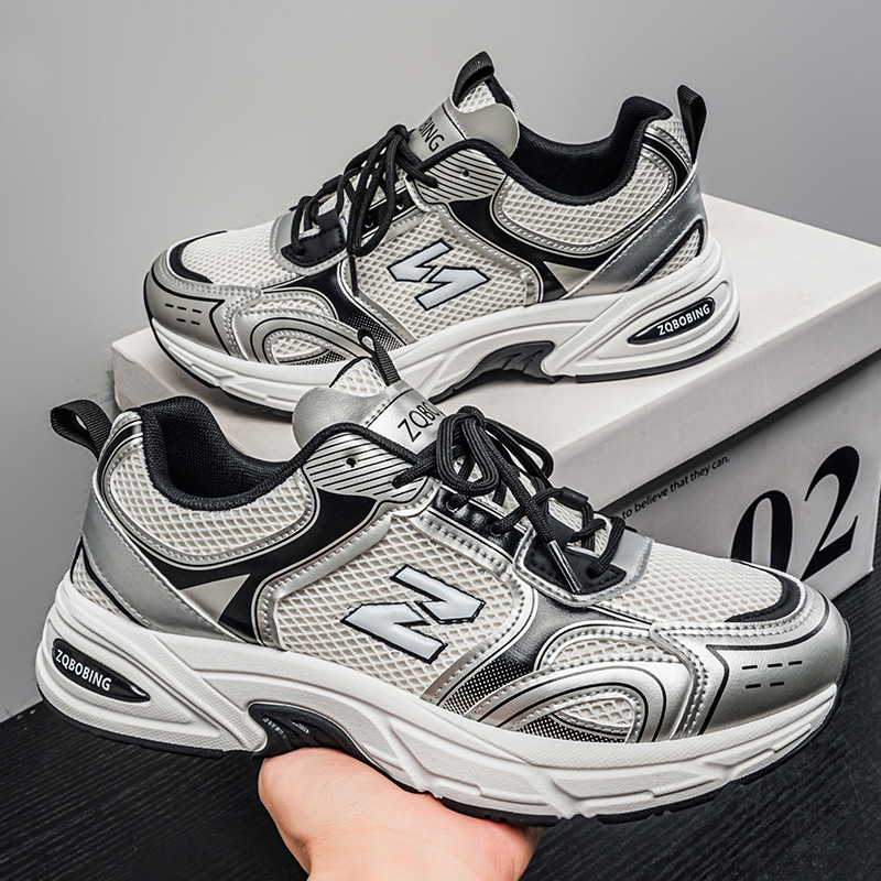 Free Shipping 2026 Spring New Breathable Casual Mesh Designer Sneakers Trendy and Versatile Height Increasing Running Shoes for Men