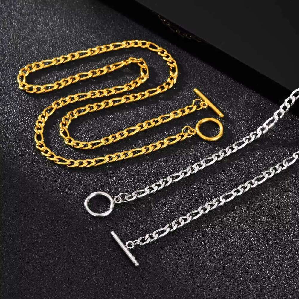 Vnox 50cm Stainless Steel Necklaces for Men Women, OT Buckle Link Choker, Classic Party Jewelry Accessories Chain H260312