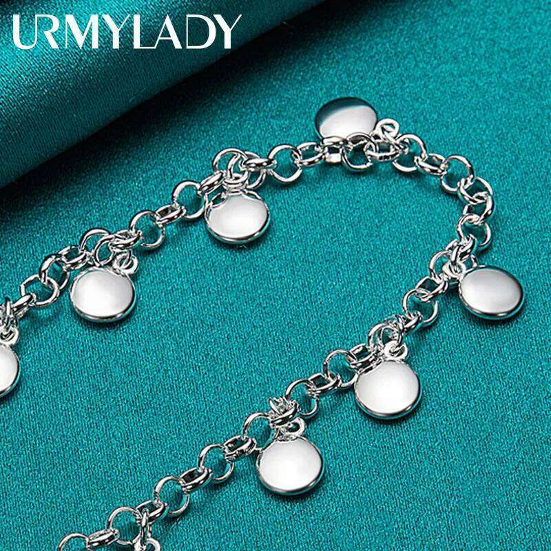 URMYLADY 925 Sterling Silver Lentils Pendant Bracelet For Women Charm Wedding Party Fashion Jewelry Z260313