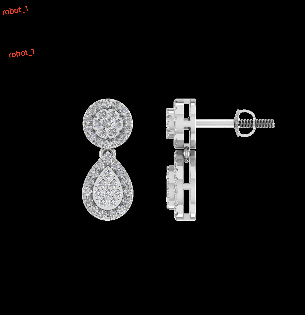 Hot Selling Moissanite Brilliant Cut Minimalist Stud Earring 950 Platinum Fine Jewelry Girls Party OEM ODM Customizable IGI