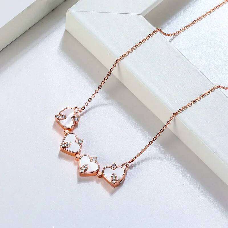 Stainless Steel Luck Cr Pendant Necklaces For Women Gold Color Chain Shell Necklace Jewelry Christmas Gift H260312