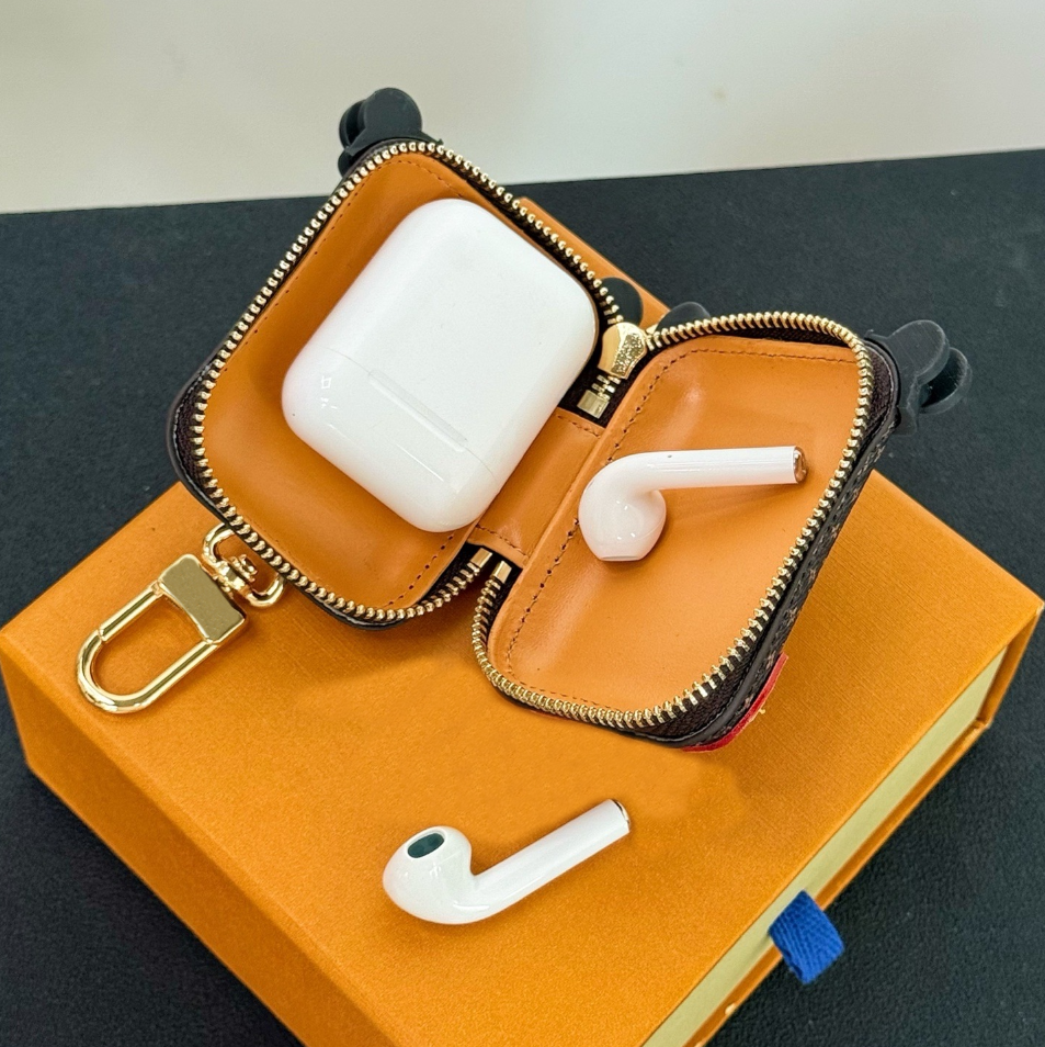 Luxury Mini Luggage Bag Charm Genuine Leather Mini Trolley bag Monogram Keychains Wallet headset Keyring Designer Cute Trolley Case Coin Purse Gift