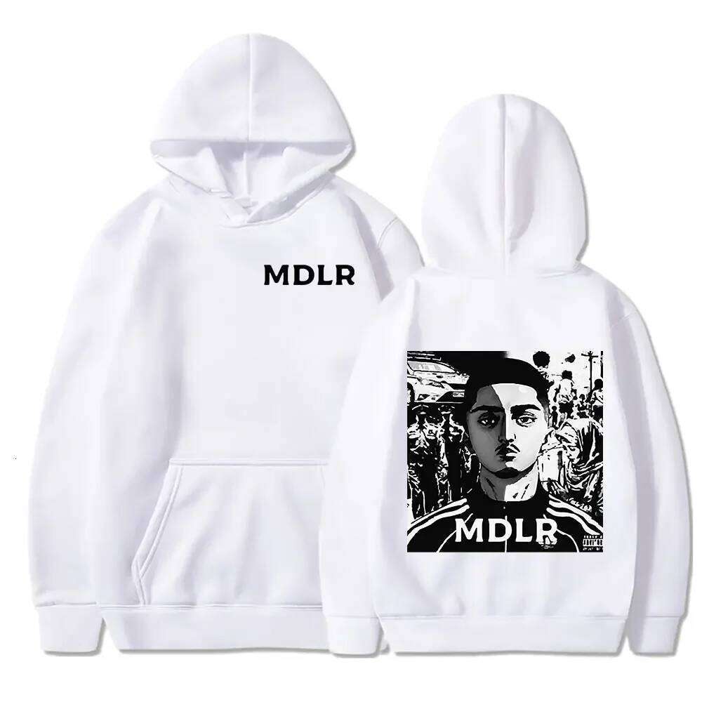 Morad MDLR rapper pattern hoodie adult women's hip-hop sweatshirt men's autumn and winter retro loose street pullover Z260314