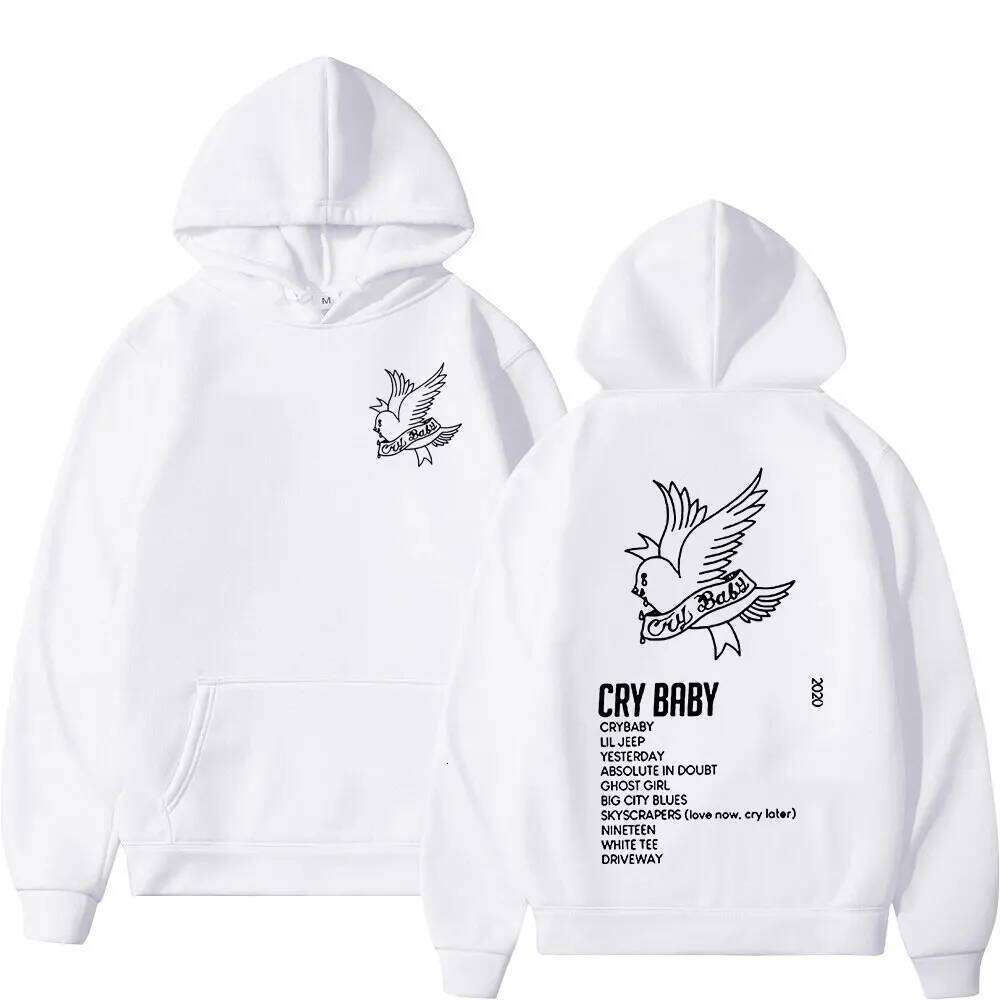 Rap singer Lil Peep CryBaby music album hoodie men's and women's fashionable hip-hop sportswear fleece warm oversized pullover Z260314