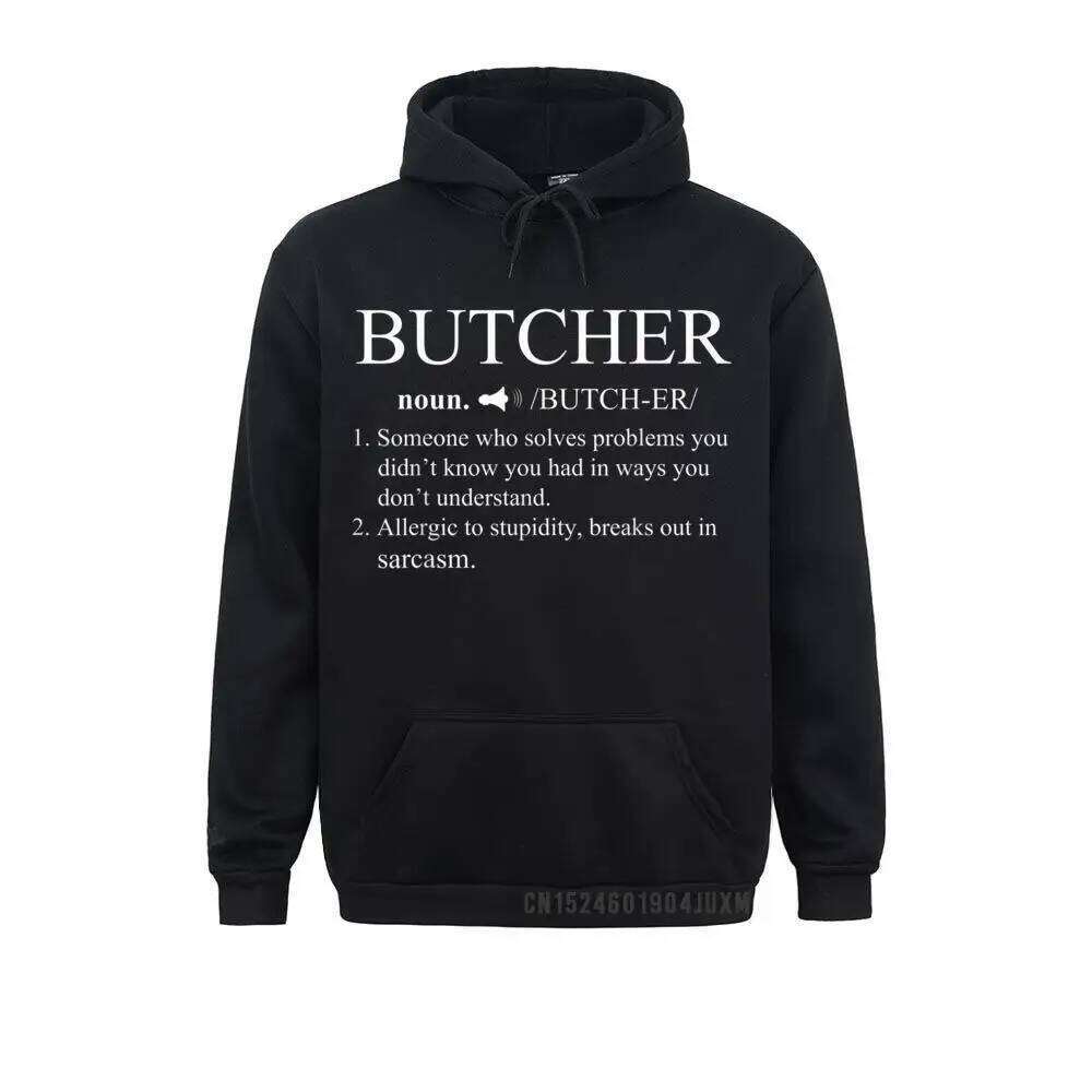 Hoodies Men Sweatshirts Funny Noun Butcher Definition Hooded Tops Butchery Gift Love Sportswears 2021 New Fashion Z260314